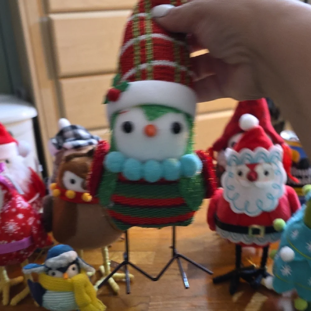 Target Holiday Owl Decor Set - Red, Green, Blue, Gray